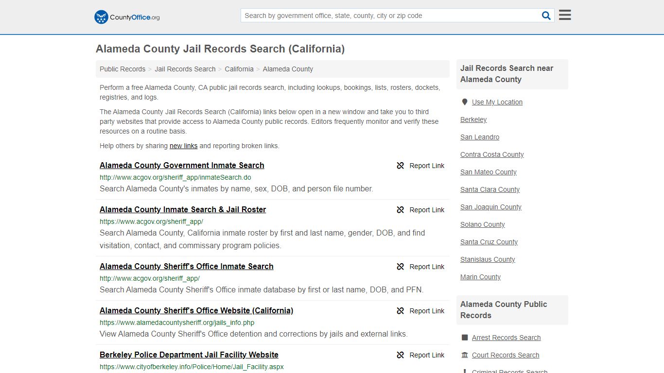 Jail Records Search - Alameda County, CA (Jail Rosters ...